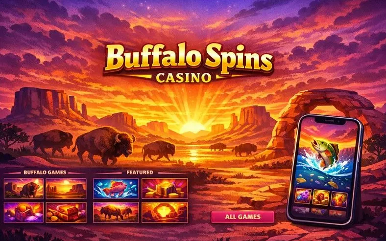 Buffalo Spins games catalogue hero banner
