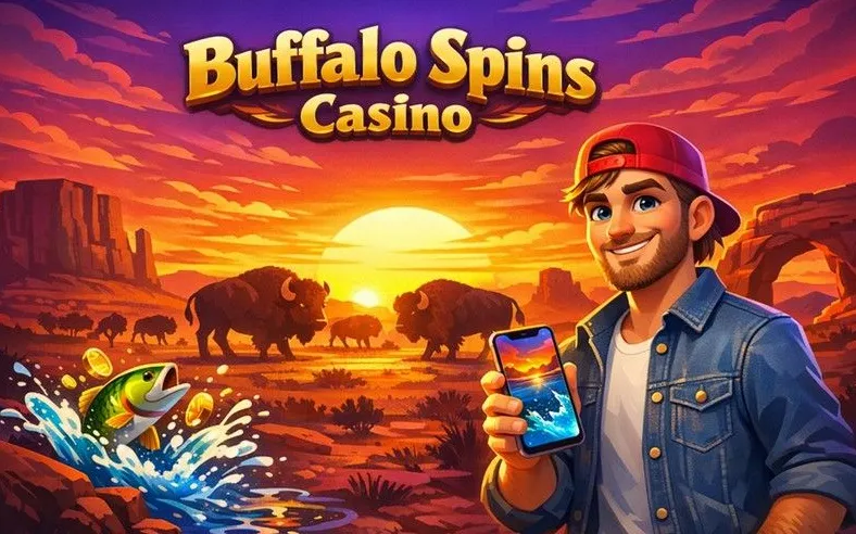 Buffalo Spins Casino home page hero banner